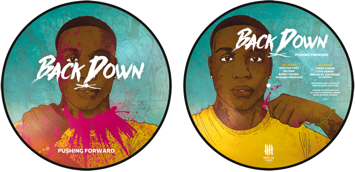 BACK DOWN "Pushing Forward" picture disc, Jay Edition