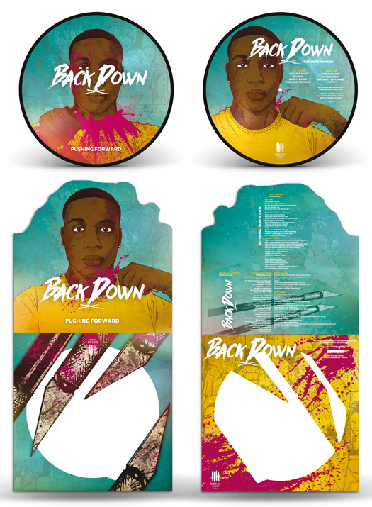 BACK DOWN pushing forward Jay sleeve packaging