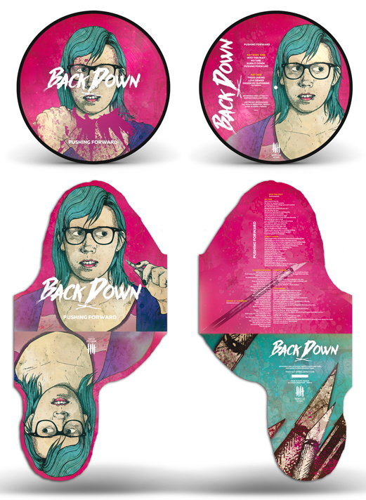 BACK DOWN pushing forward Kate sleeve packaging