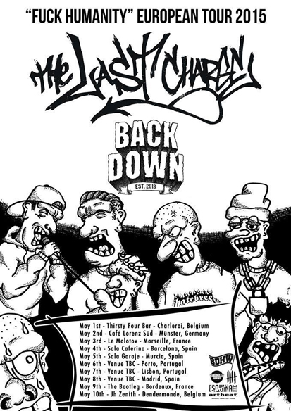 BACK DOWN tour flyer