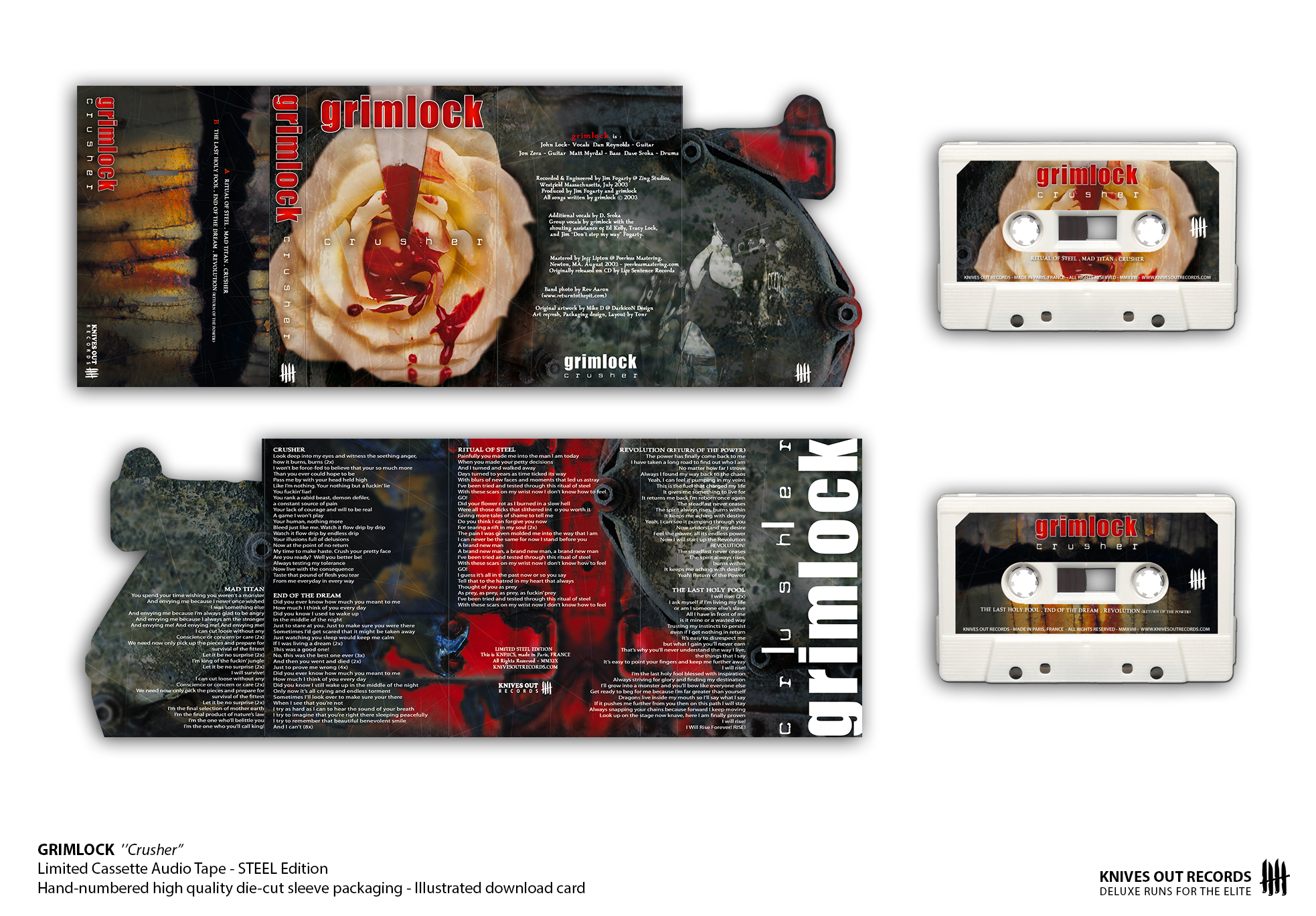 GRIMLOCK "Crusher" Deluxe reissue, cassette tape
