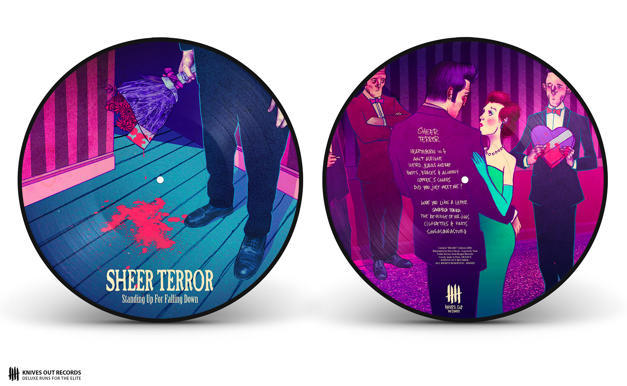 SHEER TERROR Standing Up For Falling Down picture disc vinyl - Heart Edition