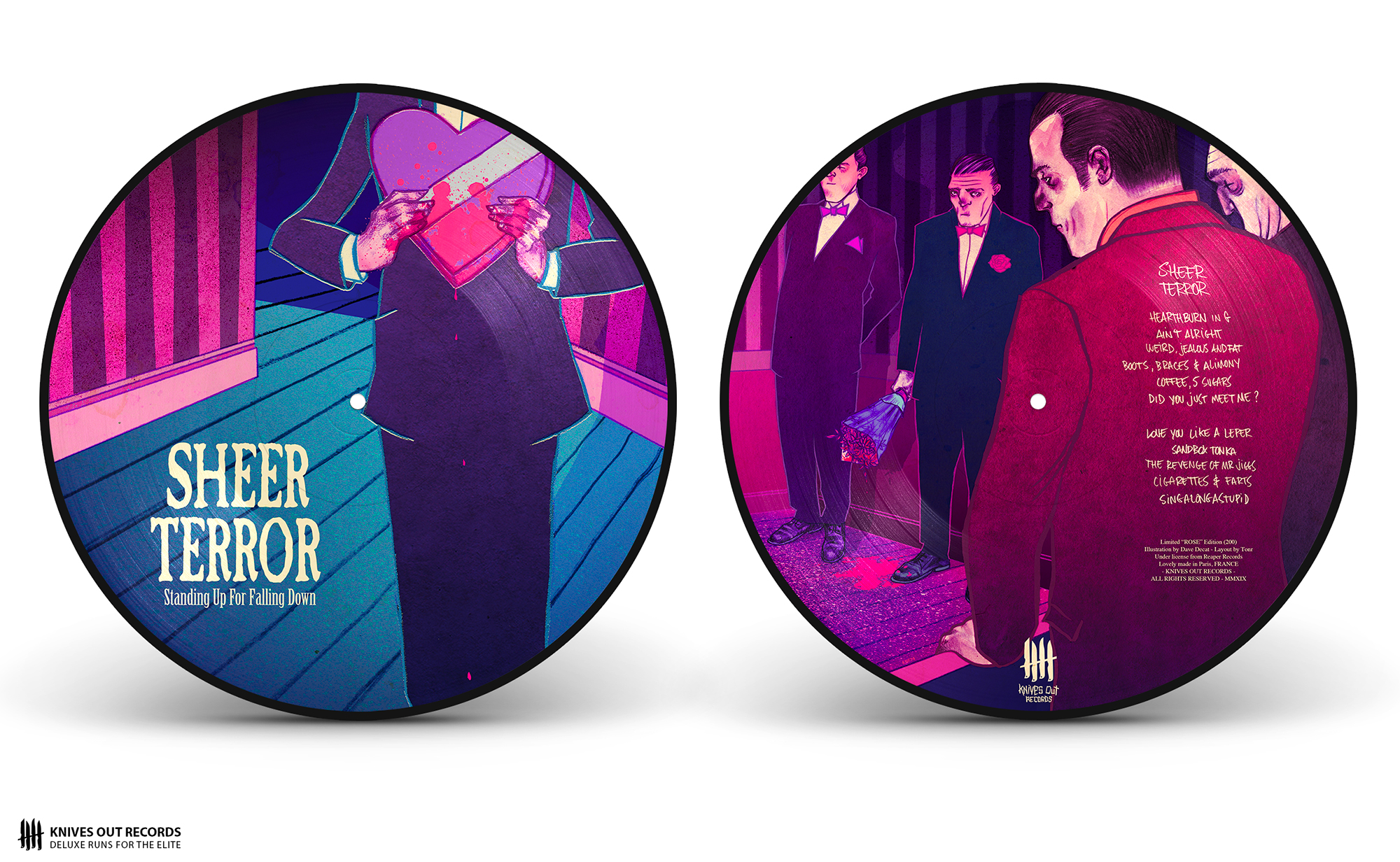 SHEER TERROR Standing Up For Falling Down picture disc vinyl - Rose Edition
