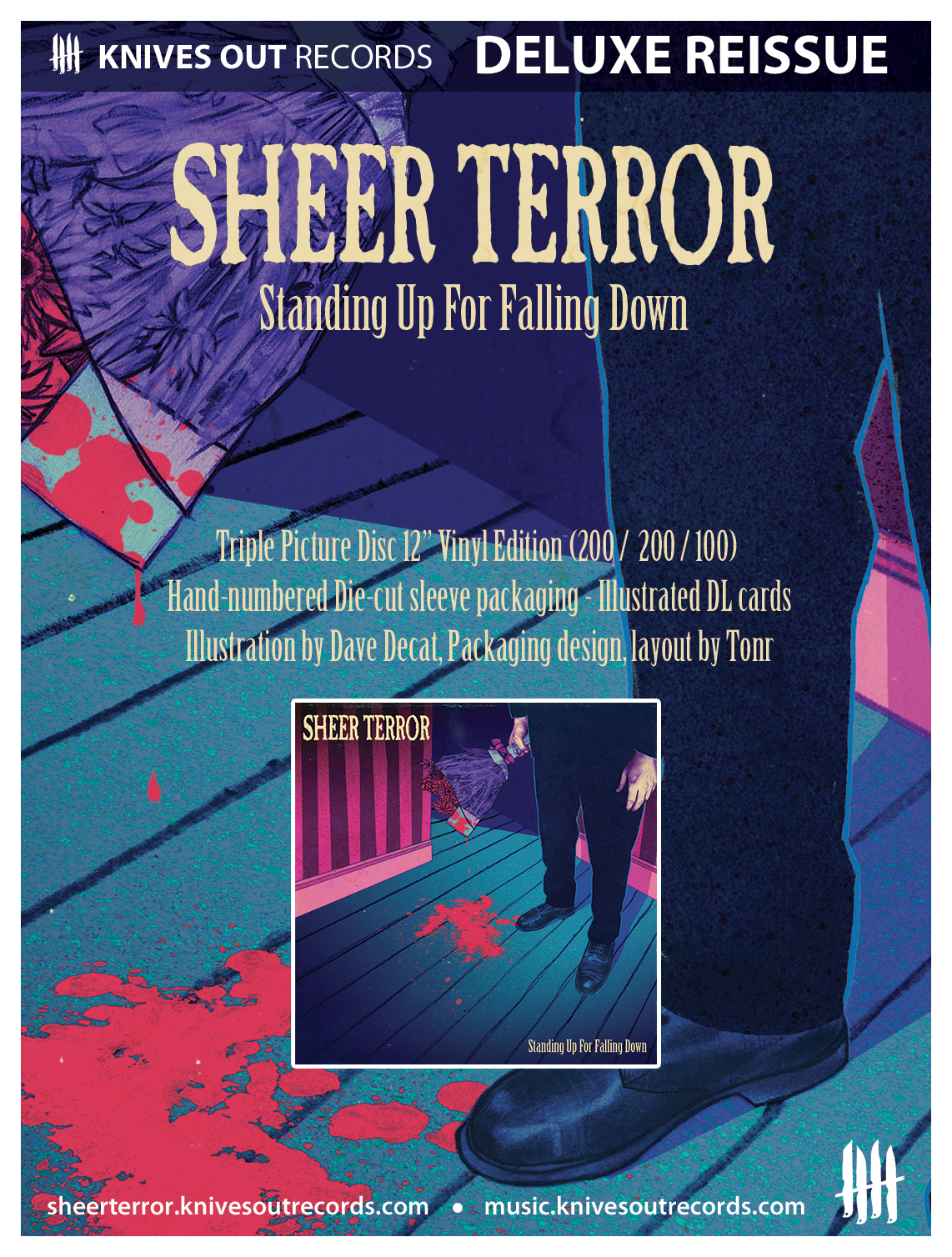 SHEER TERROR Standing Up For Falling Down triple picture disc vinyl edition