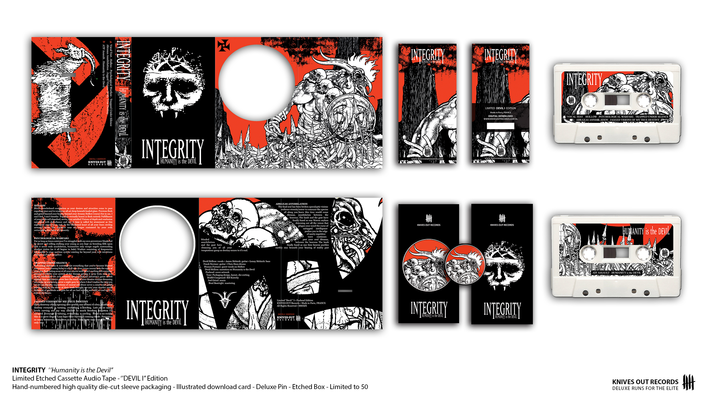 INTEGRITY "Humanity is the Devil" - "Devil I" Pushead Edition - Cassette Audio Tape