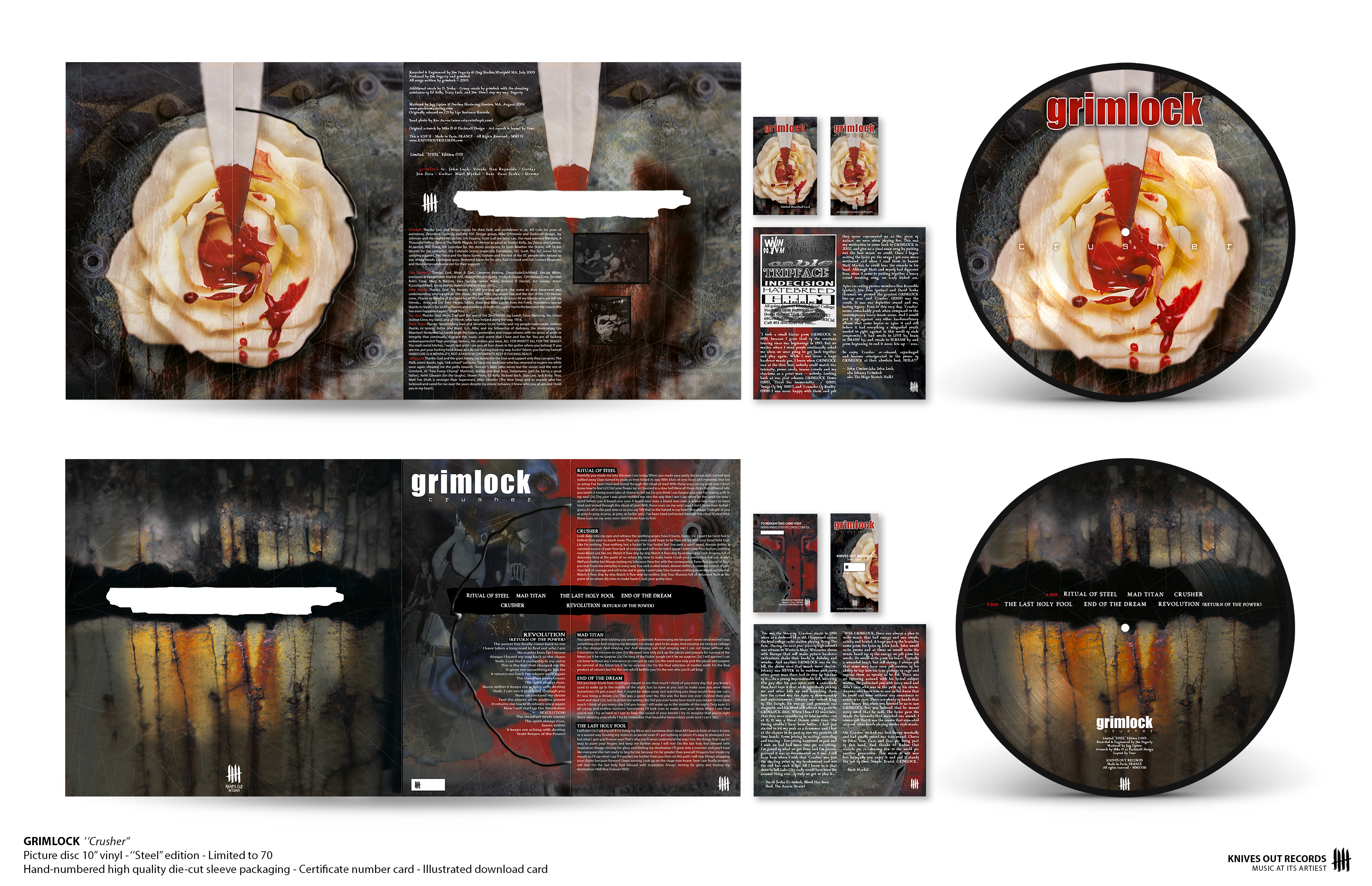 GRIMLOCK Crusher - 10" Picture Disc vinyl - "Steel Edition"