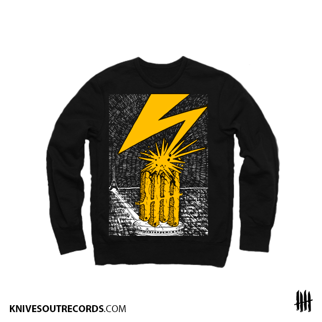 Knives Out records x Bad Brains tribute crewneck sweat