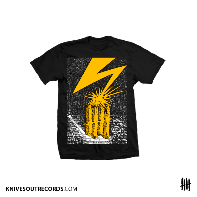 Knives Out records x Bad Brains tribute shirt