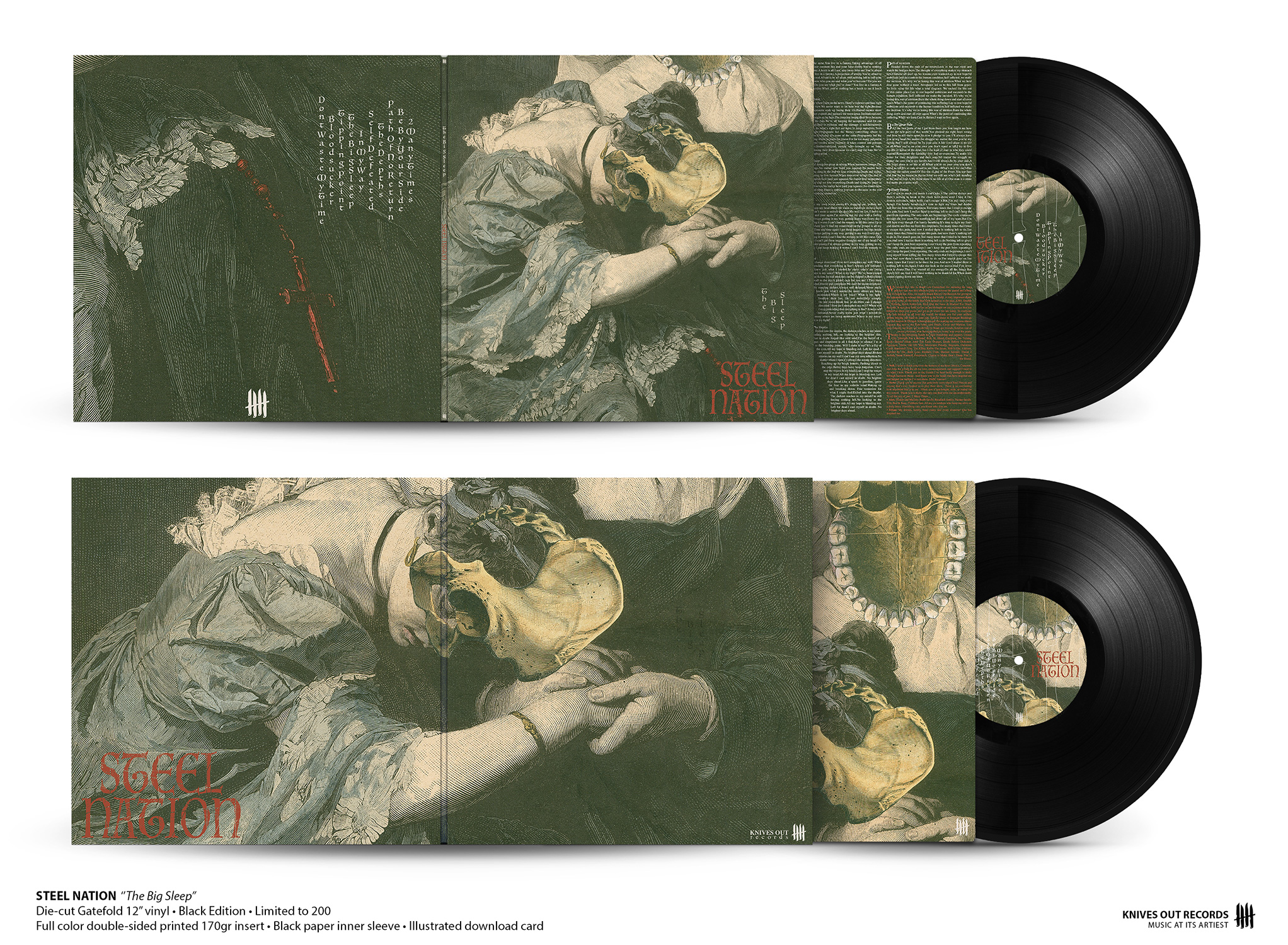 STEEL NATION "The Big Sleep" die-cut 12" Gatefold