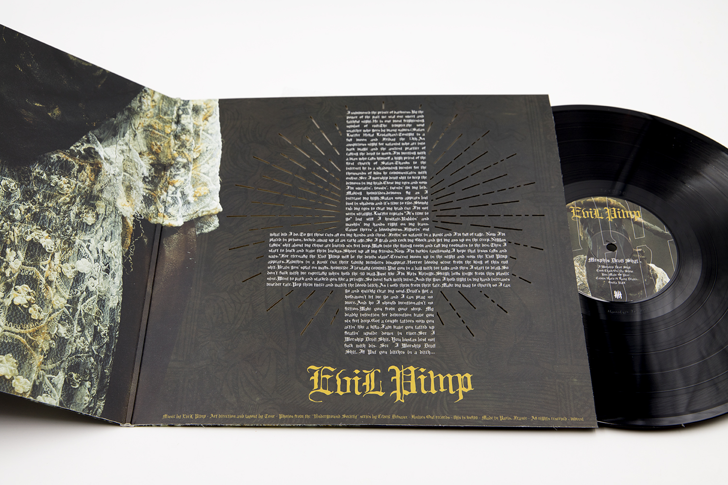 EVIL PIMP "Memphis Devil Shyt" die-cut 12" Gatefold