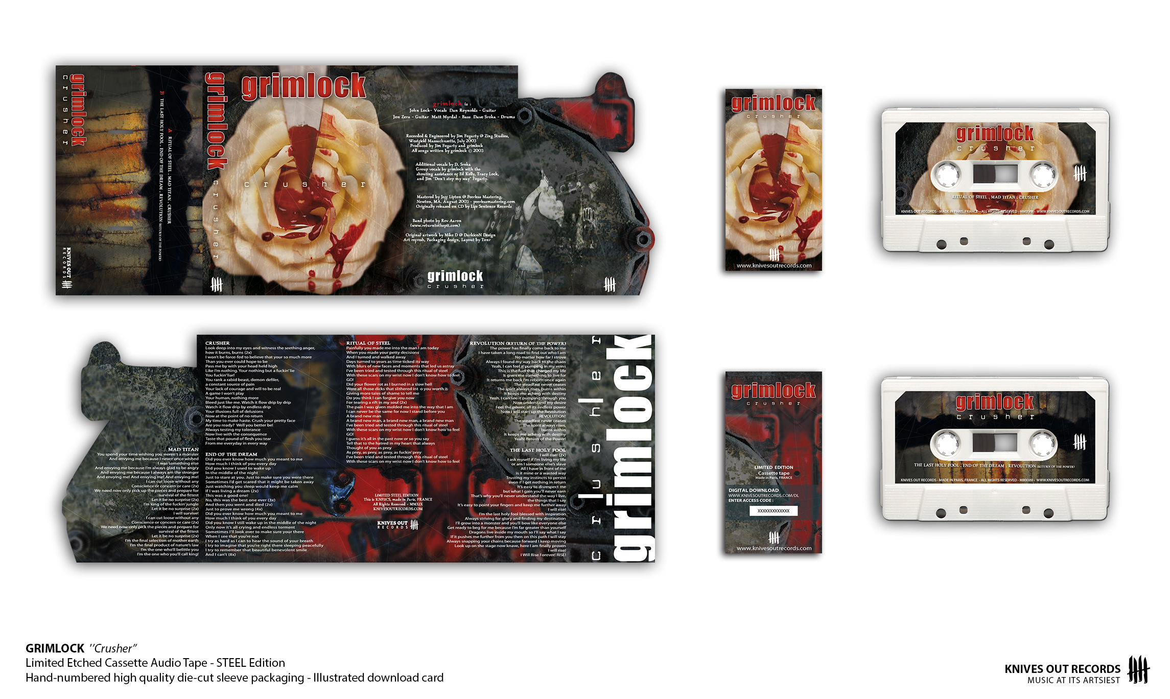 GRIMLOCK “Crusher” Deluxe reissue, cassette tape GRIMLOCK "Crusher" Deluxe reissue, cassette tape