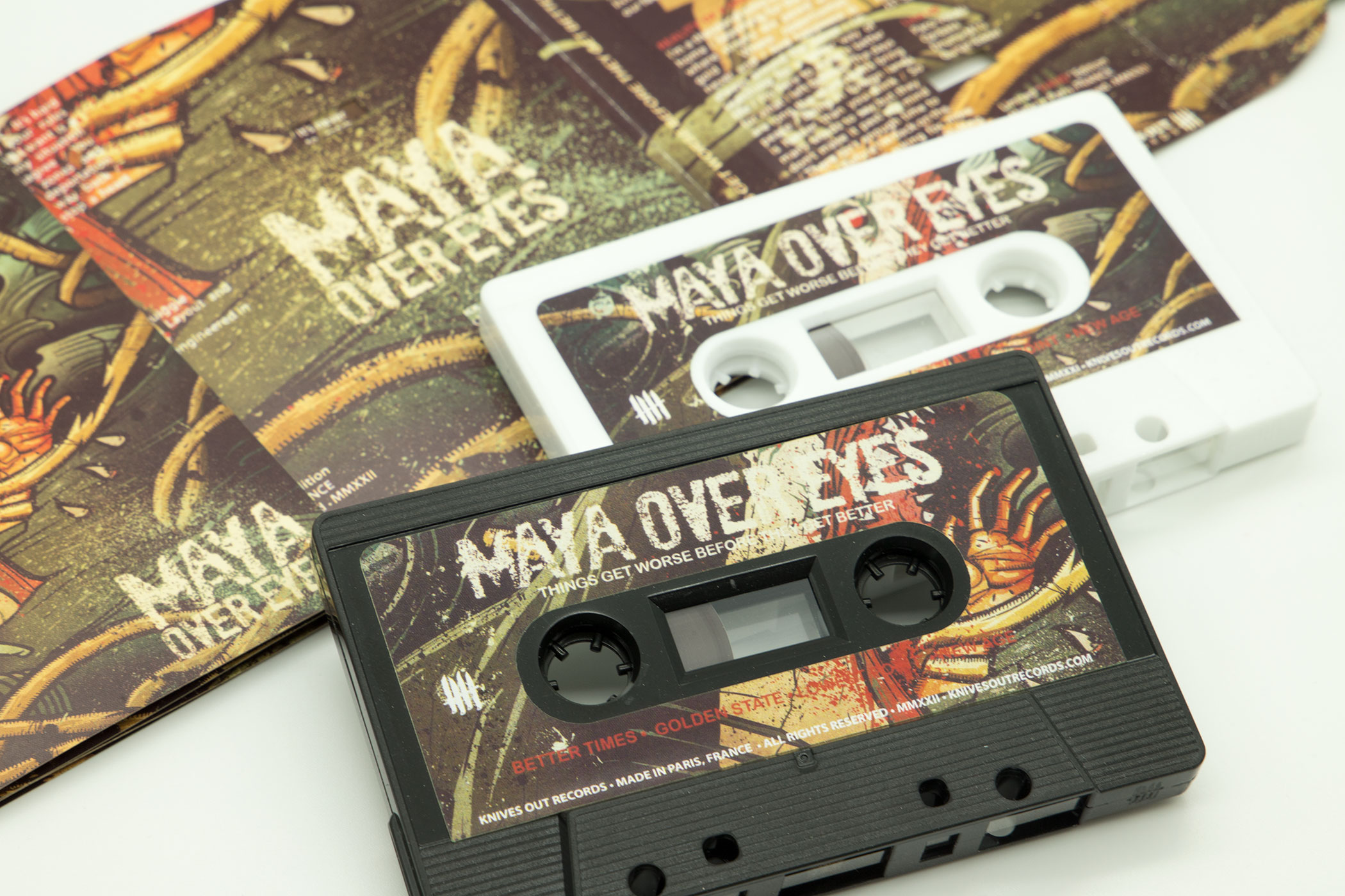 MAYA OVER EYES “Things Get Worse Before They Get Better” Etched Cassette Tape