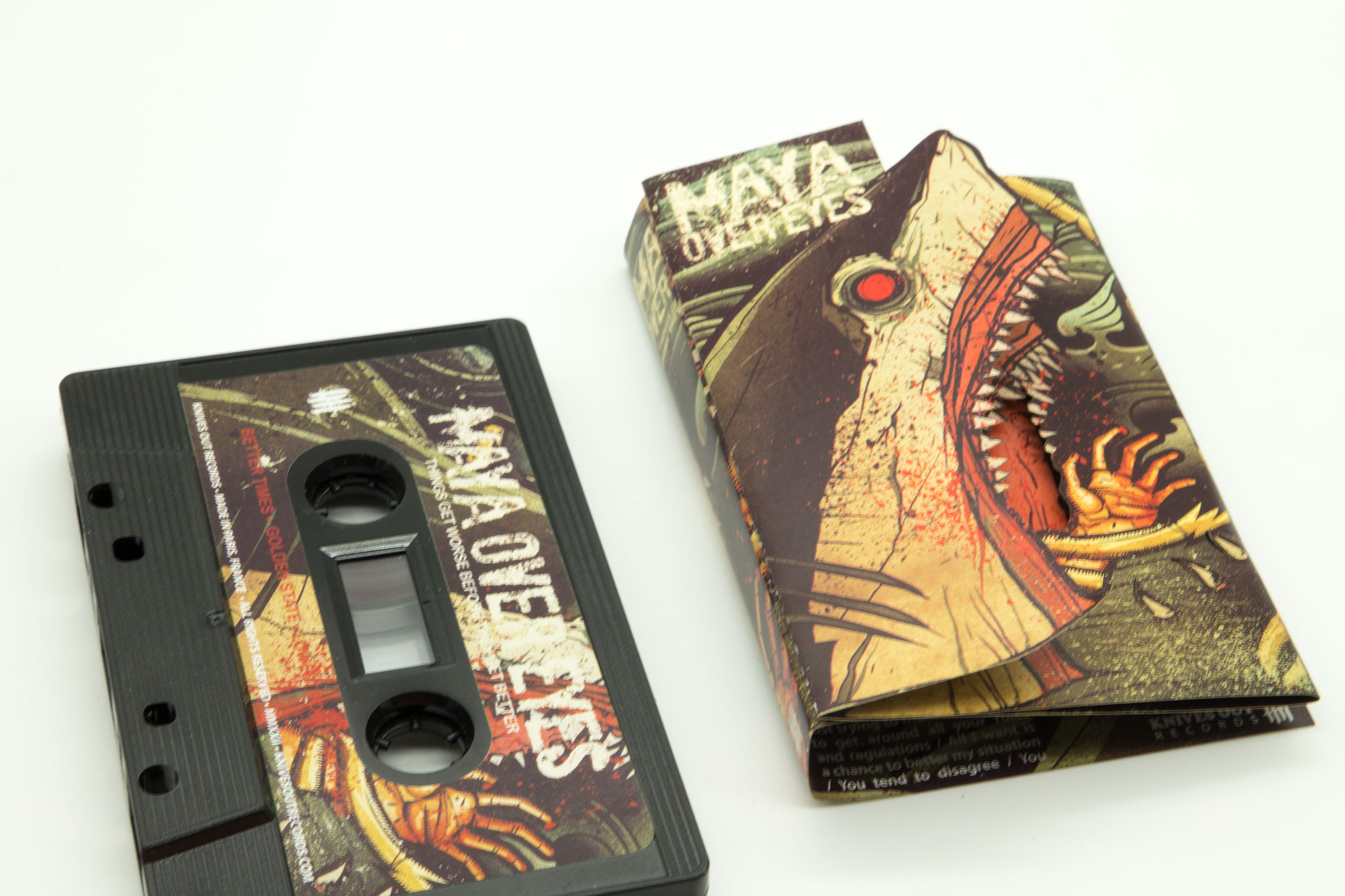 MAYA OVER EYES “Things Get Worse Before They Get Better” Etched Cassette Tape