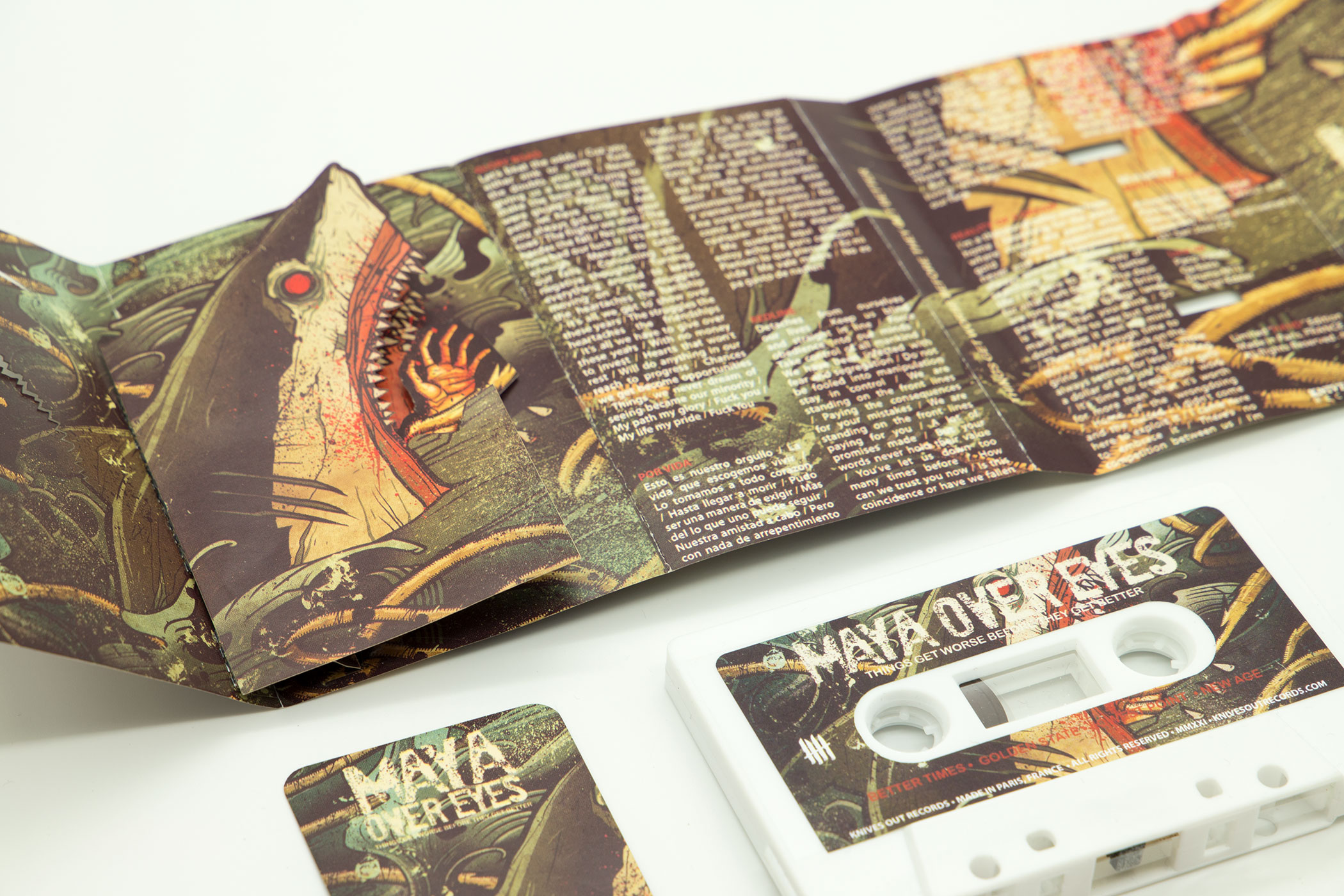 MAYA OVER EYES “Things Get Worse Before They Get Better” Etched Cassette Tape