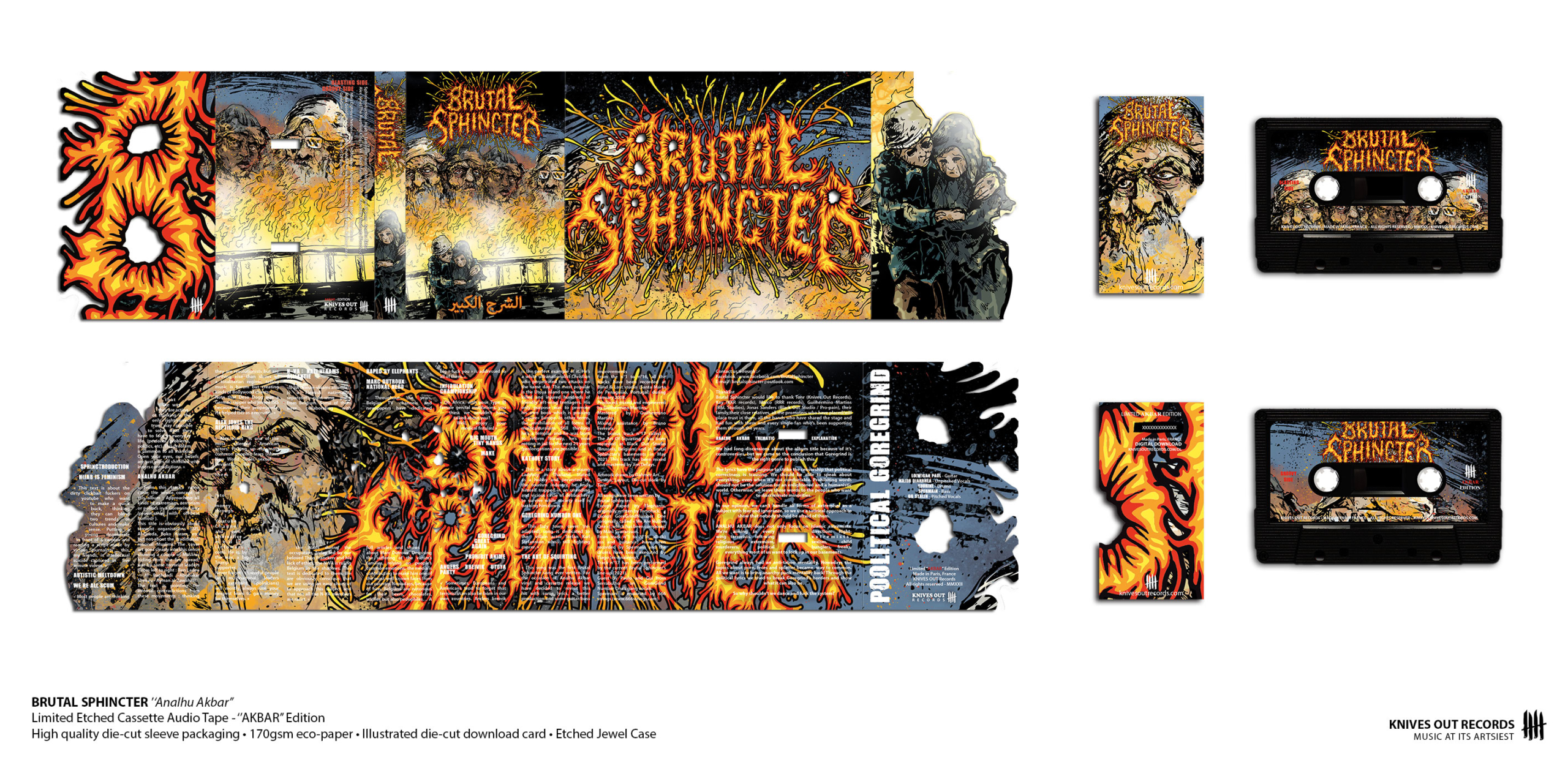 BRUTAL SPHINCTER "Analhu Akbar" Etched Cassette Tape