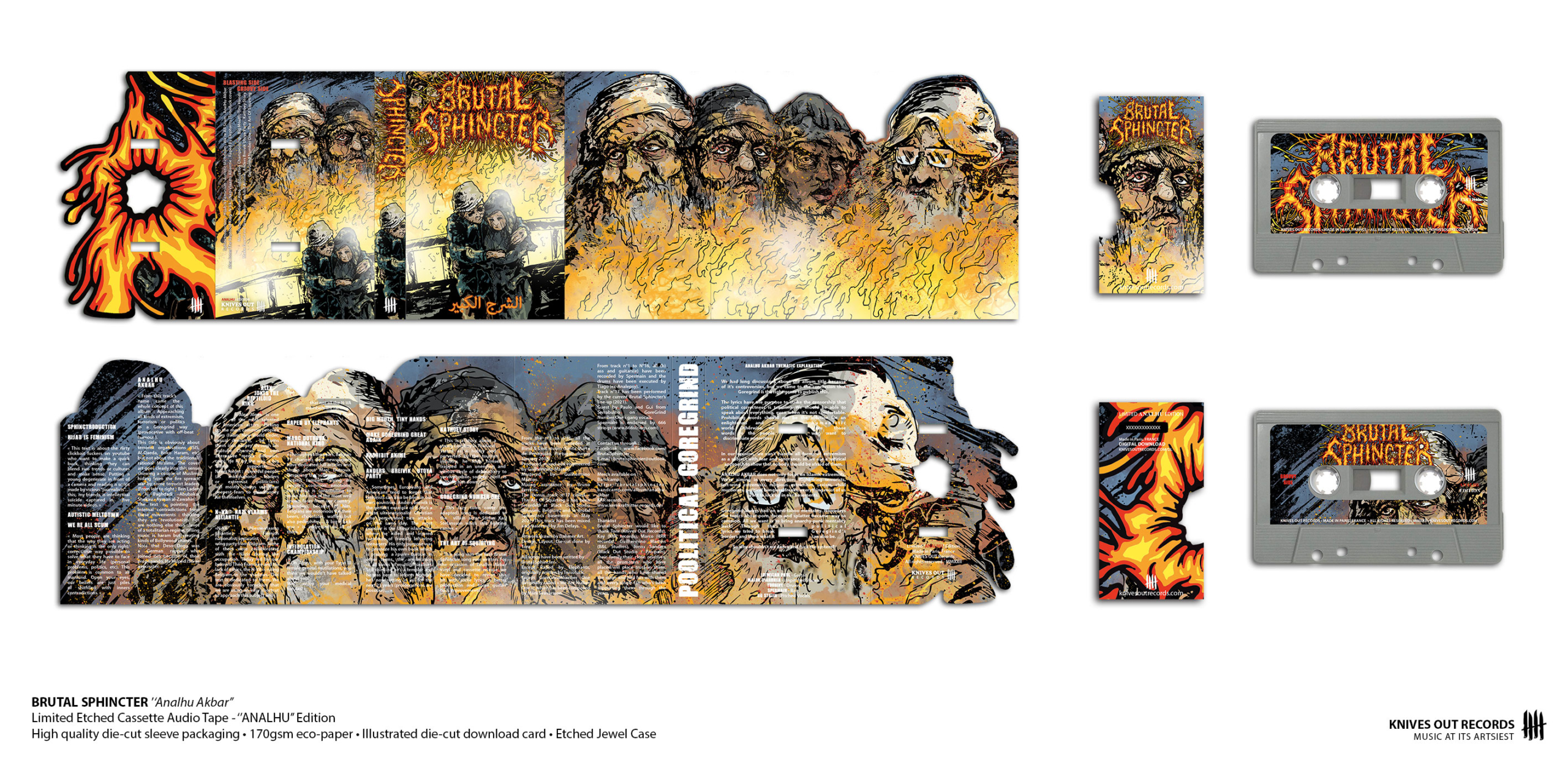 BRUTAL SPHINCTER "Analhu Akbar" Etched Cassette Tape