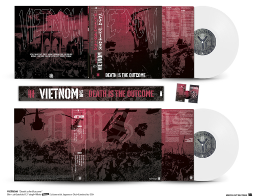 VIETNOM “Death is the Outcome” die-cut Gatefold 12″ vinyl • White Edition w/ Japanese Obi Strip