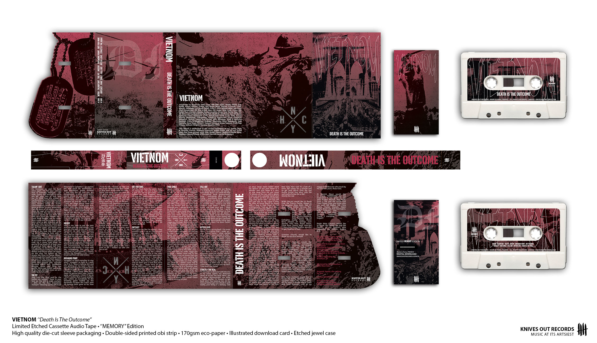 VIETNOM "Death Is The Outcome" cassette tape edition