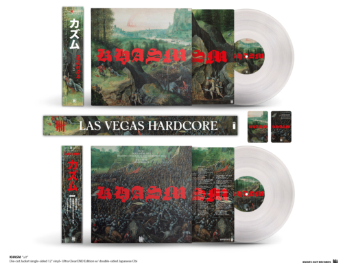 KHASM “s/t” die-cut jacket Ultra Clear single-sided 12″ vinyl • END Edition w/ Japanese obi strip