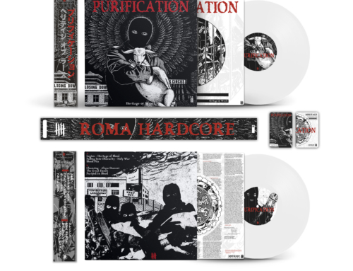 PURIFICATION “Heritage of Wrath” die-cut jacket White 12″ vinyl • HERITAGE Edition w/ Japanese obi strip