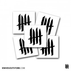 KNVZ "Logo" stickers • White