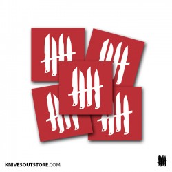 KNVZ "Logo" stickers • Red