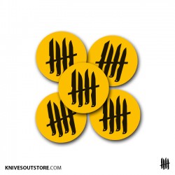 KNVZ "Logo" circle stickers...